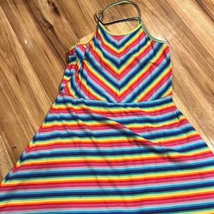 Rainbow striped kids dress- children’s place